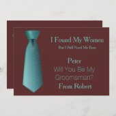 Bent u mijn Blauwgroen en wit Stropdas? Kaart (Voorkant / Achterkant)