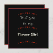 Bent u Mijn Bloemenmeisje Black, Red & White? Kaart (Voorkant / Achterkant)