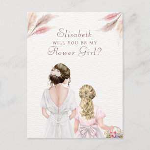 Bent u mijn Bloemenmeisje Bridal Party Voorstel? Briefkaart