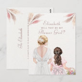 Bent u mijn Bloemenmeisje Bridal Party Voorstel? Briefkaart (Voorkant / Achterkant)
