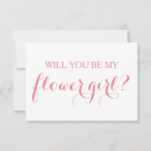 Bent u Mijn Bloemenmeisje Card Bridal Party Card Kaart