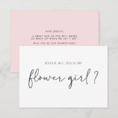 Bent u mijn Bloemenmeisje-Kaart? Kaart (Voorkant / Achterkant)