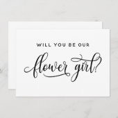 Bent u mijn Bloemenmeisje-kaartje? Kaart (Voorkant / Achterkant)
