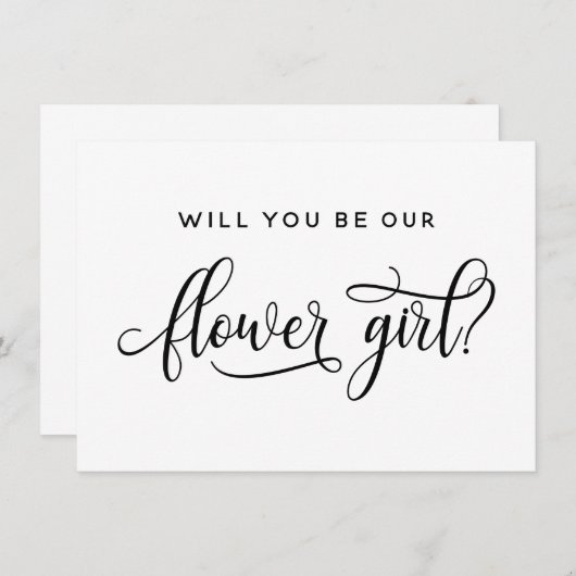 Bent u mijn Bloemenmeisje-kaartje? Kaart (Voorkant / Achterkant)