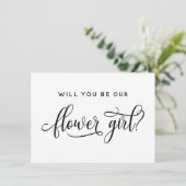 Bent u mijn Bloemenmeisje-kaartje? Kaart (Staand voorkant)