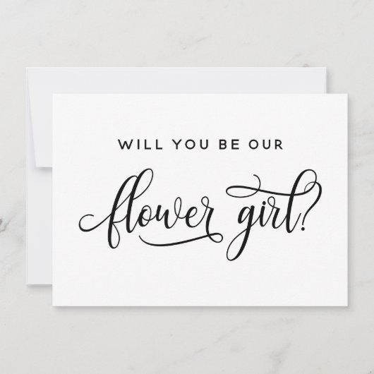 Bent u mijn Bloemenmeisje-kaartje? Kaart (Voorkant)