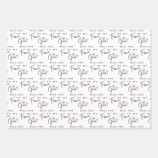 Bent u mijn Bloemenmeisje-opbergpapierbladen? Inpakpapier Vel (Voorkant 2)