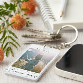 Bent u mijn Bloemenmeisje Photo Chic Minimalist Sleutelhanger (Voorkant Rechts)