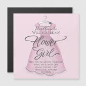 Bent u mijn Bloemenmeisje-voorstel Aangepaste magn (Voorkant / Achterkant)