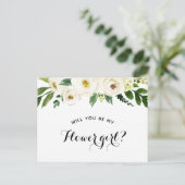 Bent u mijn Bloemenmeisje-voorstel? Aankondigingskaart (Staand voorkant)