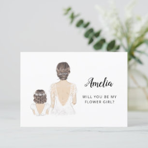 Bent u mijn Bloemenmeisje-voorstel met een platte Kaart