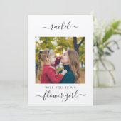 Bent u mijn Bloemenmeisje Weddenschap-voorstel? Kaart (Staand voorkant)