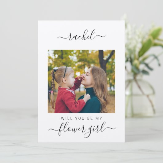 Bent u mijn Bloemenmeisje Weddenschap-voorstel? Kaart (Staand voorkant)