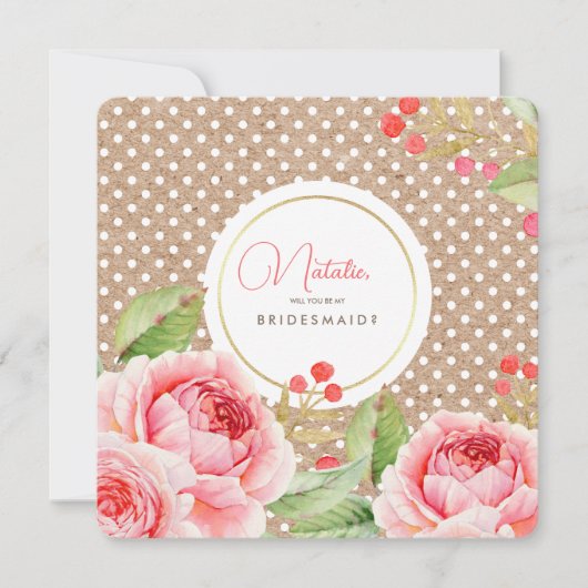 Bent u mijn Bridesmaid? Aangepaste uitnodigingen (Voorkant)