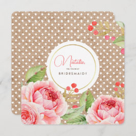 Bent u mijn Bridesmaid? Aangepaste uitnodigingen