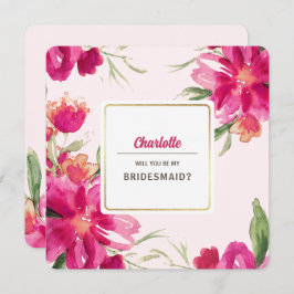 Bent u mijn Bridesmaid? Aangepaste uitnodigingskaa Kaart