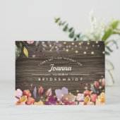Bent u mijn Bridesmaid? Barn Wood Floral Kaart (Staand voorkant)