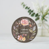 Bent u mijn Bridesmaid? Barn Wood Floral Kaart (Staand voorkant)