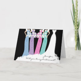 Bent u mijn Bridesmaid? Bedankkaart
