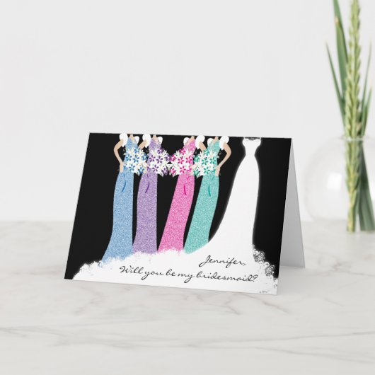 Bent u mijn Bridesmaid? Bedankkaart (Voorkant)