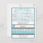 Bent u mijn Bridesmaid? Blue/Black GODDAUGHTER Kaart (Voorkant)