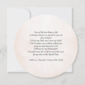 Bent u mijn Bridesmaid? Blush Pink Peony Wreath Kaart (Achterkant)