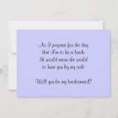 Bent u mijn Bridesmaid Bouquet-uitnodiging? Kaart (Achterkant)