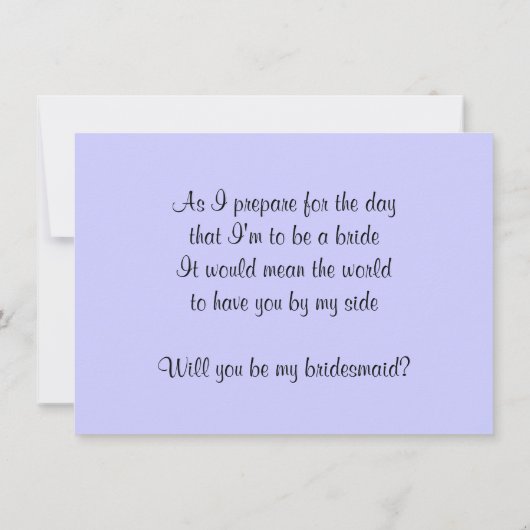 Bent u mijn Bridesmaid Bouquet-uitnodiging? Kaart (Achterkant)