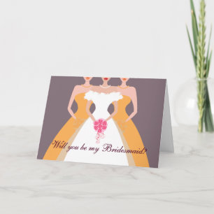 Bent u mijn Bridesmaid? Bridal Party (oranje)