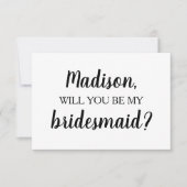 Bent u mijn Bridesmaid Bridal Party Voorstel Kaart (Voorkant)