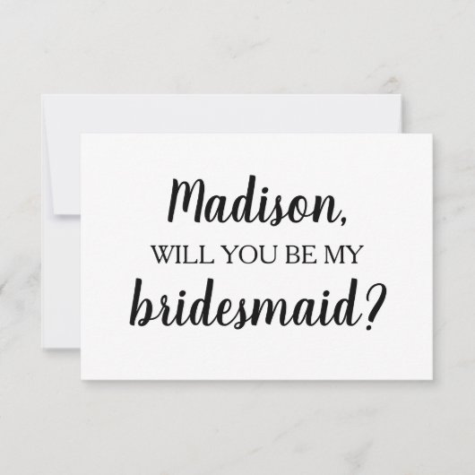 Bent u mijn Bridesmaid Bridal Party Voorstel Kaart (Voorkant)
