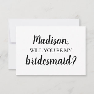 Bent u mijn Bridesmaid Bridal Party Voorstel Kaart