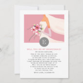 Bent u mijn Bridesmaid? Bride Silhouette Foto Kaart (Voorkant)