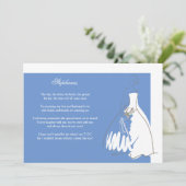 Bent u mijn Bridesmaid Card Blue/White? Kaart (Staand voorkant)