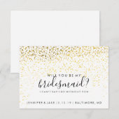 Bent u mijn Bridesmaid Card - datum Confetti Fab Kaart (Voorkant / Achterkant)