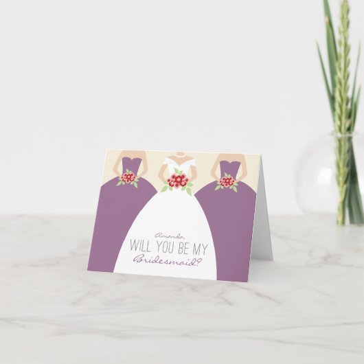 Bent u mijn Bridesmaid Card (lavender)? (Voorkant)
