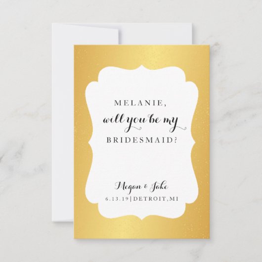Bent u mijn Bridesmaid Card - Weddag Fab G Kaart (Voorkant)