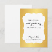 Bent u mijn Bridesmaid Card - Weddag Fab G Kaart (Voorkant / Achterkant)