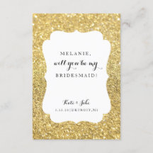 Bent u mijn Bridesmaid Card - Weddendag Glam?