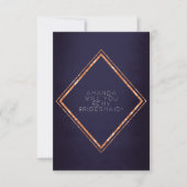 Bent u mijn Bridesmaid Copper Diamond Glam Navy? Kaart (Voorkant)