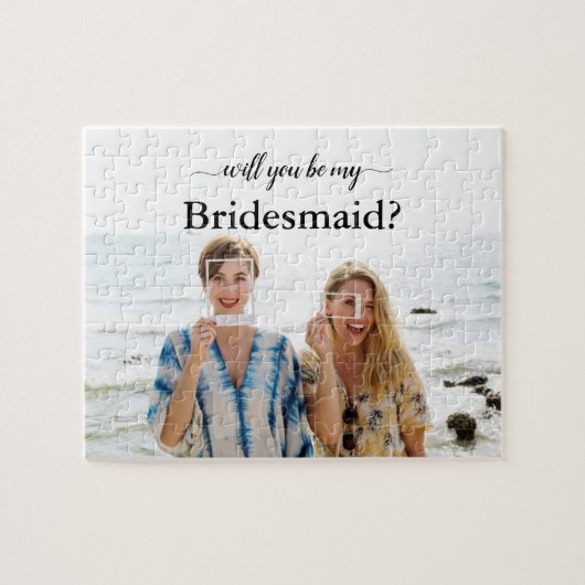 Bent u mijn Bridesmaid Custom Photo Puzzle Gift Legpuzzel (Horizontaal)