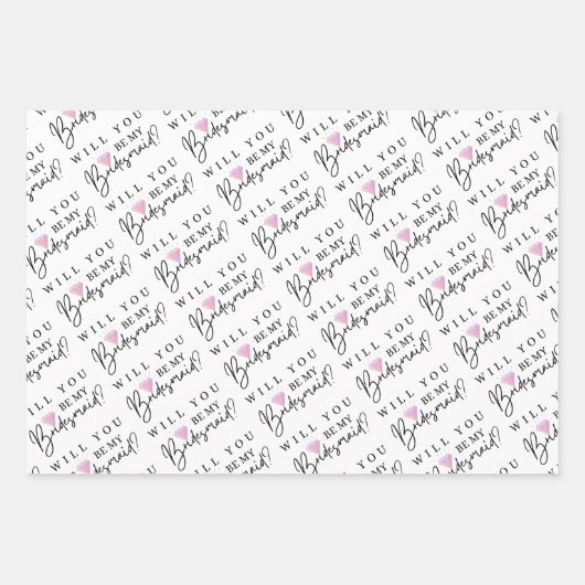 Bent u mijn Bridesmaid die papierbladen overvult? Inpakpapier Vel (Voorkant 2)