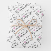 Bent u mijn Bridesmaid die papierbladen overvult? Inpakpapier Vel (In situ)