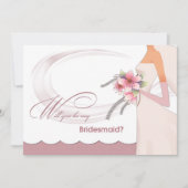 Bent u mijn Bridesmaid? Dusty Roos Kaart (Voorkant)