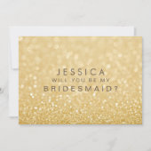 Bent u mijn Bridesmaid Faux Gold Glitter-kaart Kaart (Voorkant)