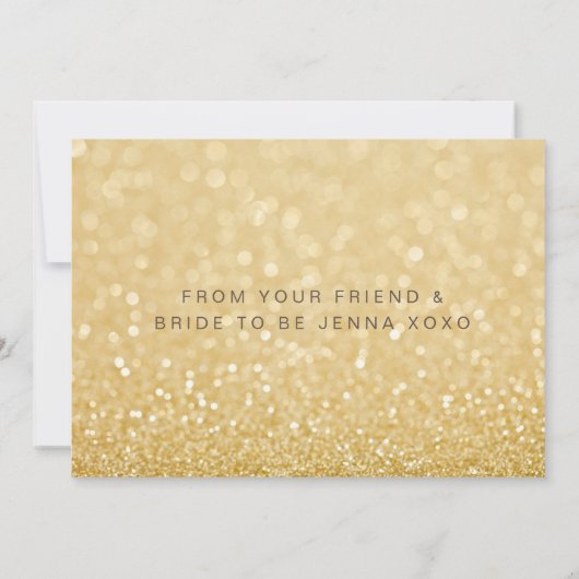 Bent u mijn Bridesmaid Faux Gold Glitter-kaart Kaart (Achterkant)