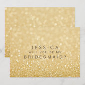 Bent u mijn Bridesmaid Faux Gold Glitter-kaart Kaart (Voorkant / Achterkant)