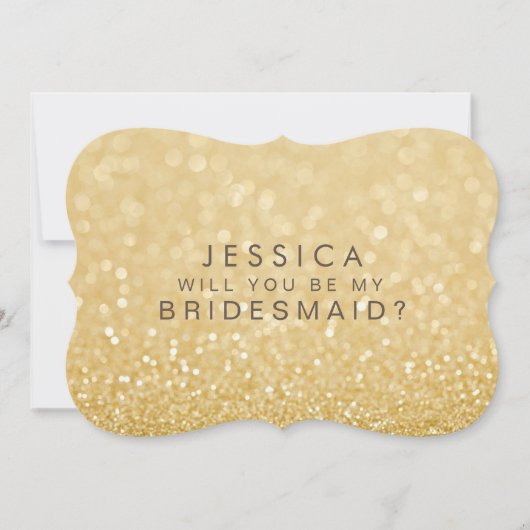 Bent u mijn Bridesmaid Faux Gold Glitter-kaart Kaart (Voorkant)