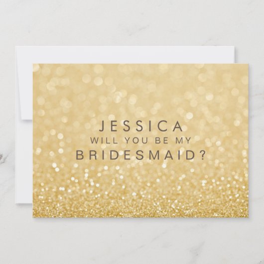 Bent u mijn Bridesmaid Faux Gold Glitter-kaart Kaart (Voorkant)