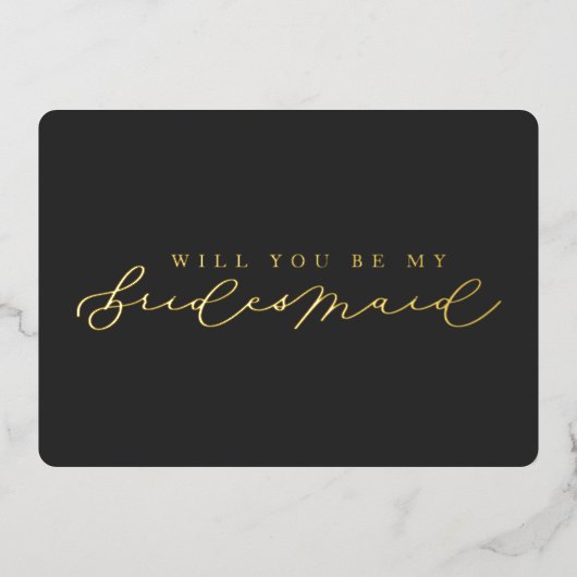 Bent u mijn Bridesmaid Folie Kaart Fotovoorstel (Voorkant)